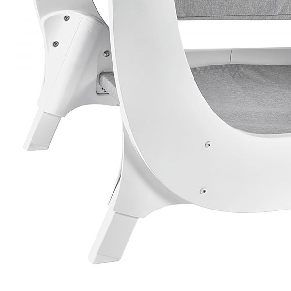 Shnuggle Air Bedside Crib Mattress Premium Wood frame Dove Grey